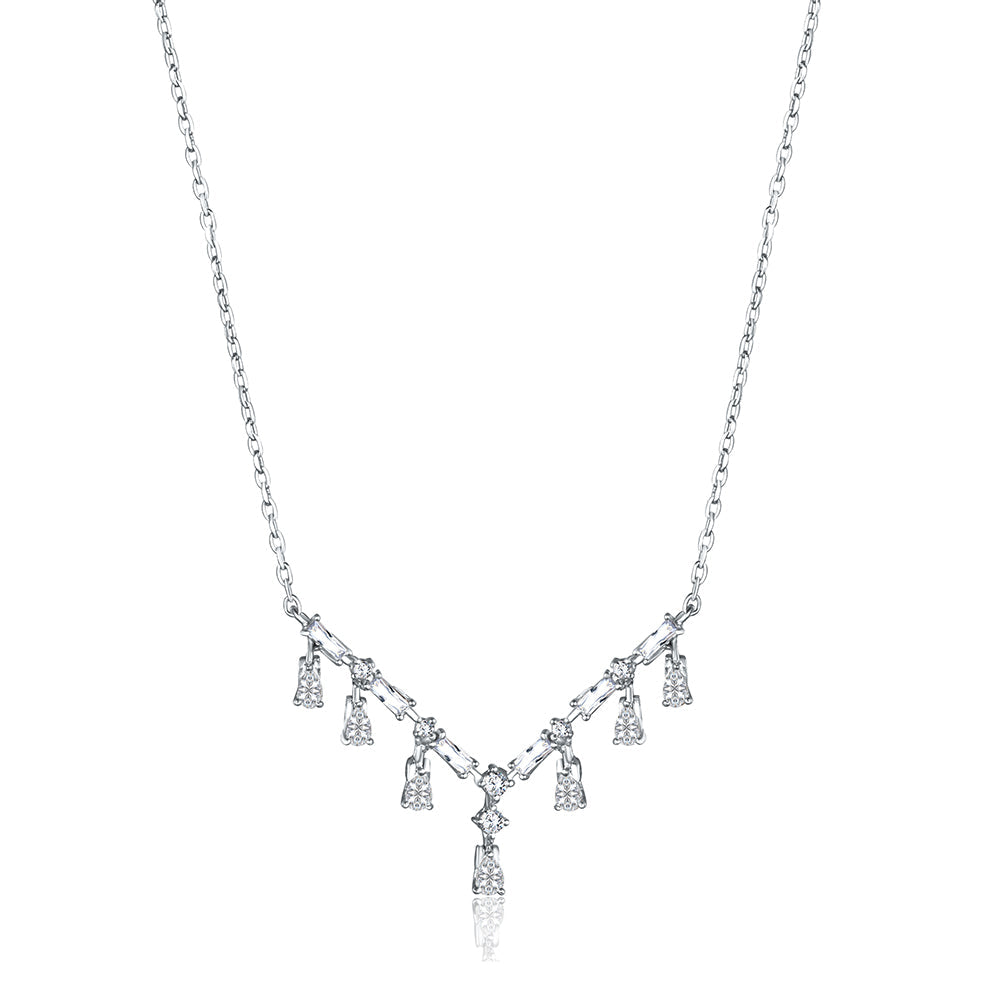 18K White gold Diamond Necklace - B-E-BG058P