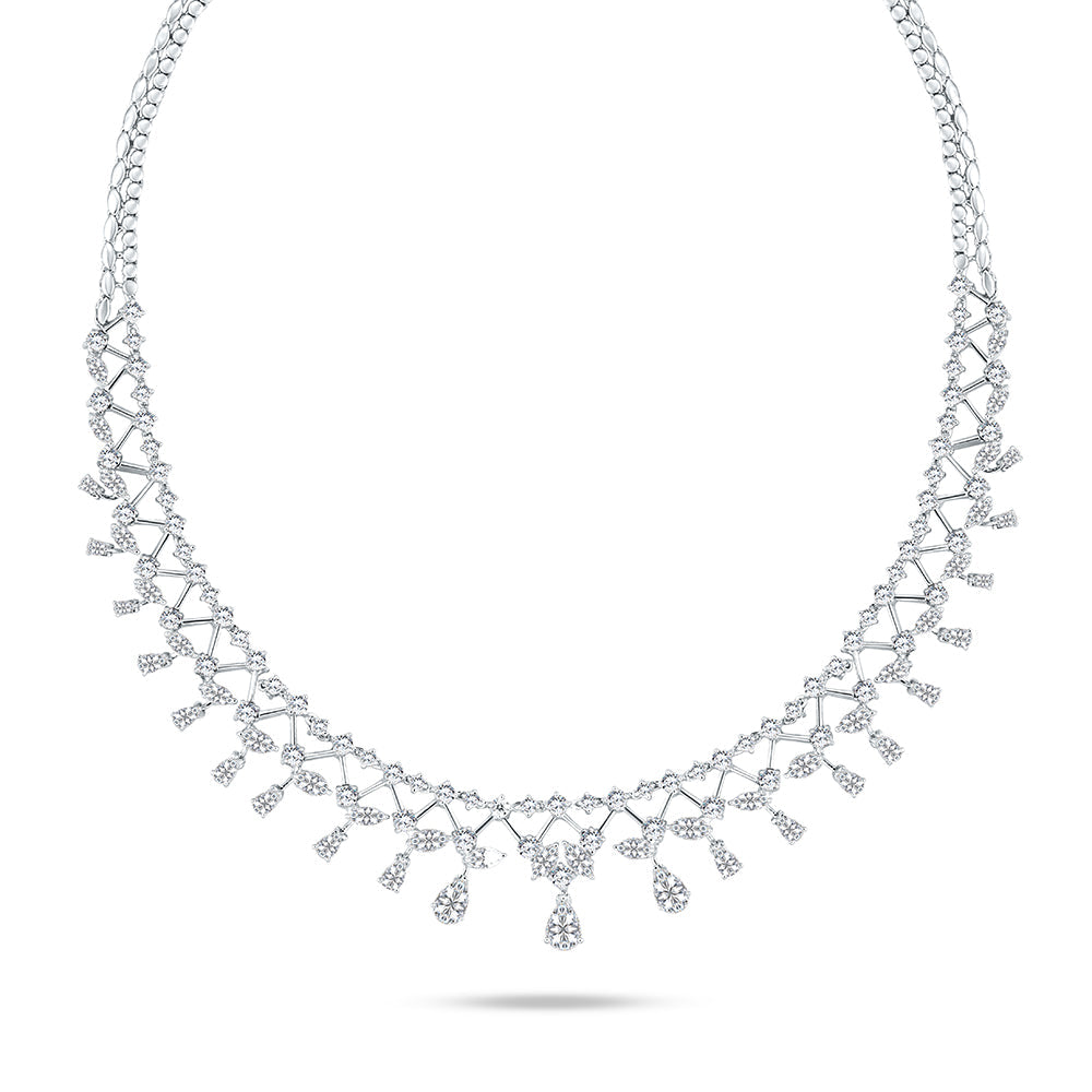 18K White gold Diamond Collier - B-E-BG118N