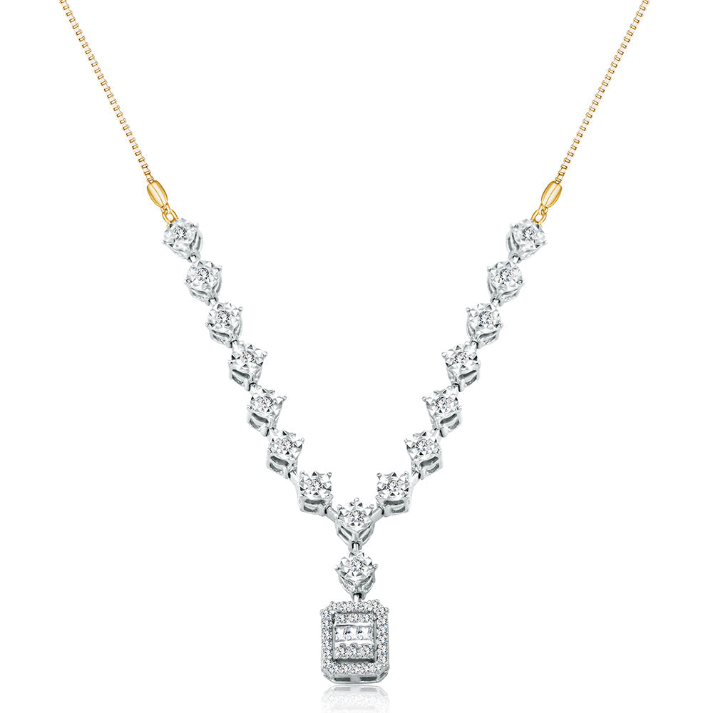 18K Yellow gold Diamond Necklace - E-N107SM/J