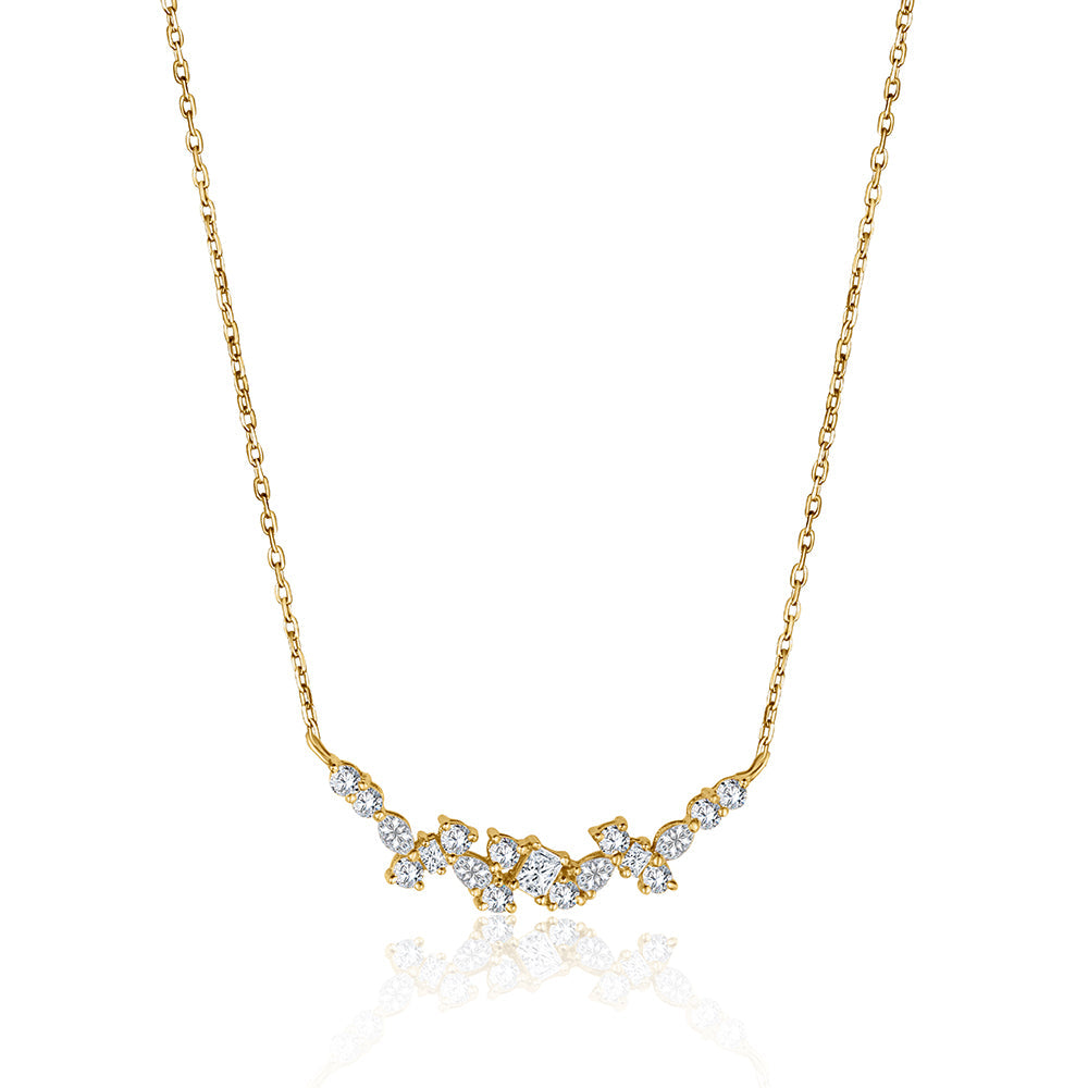 18K Yellow gold Diamond Necklace - E-P312X