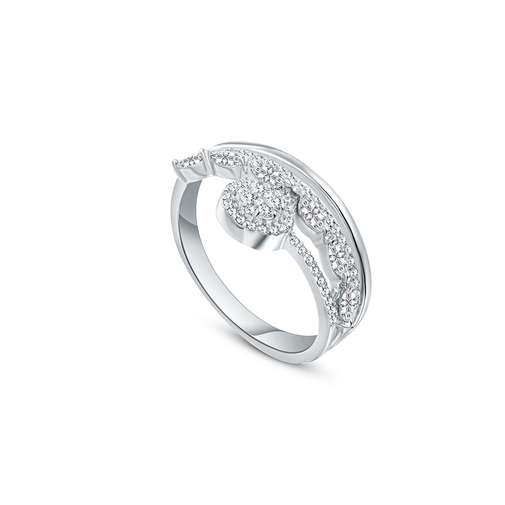 18K White gold Diamond Ring - E-R725S