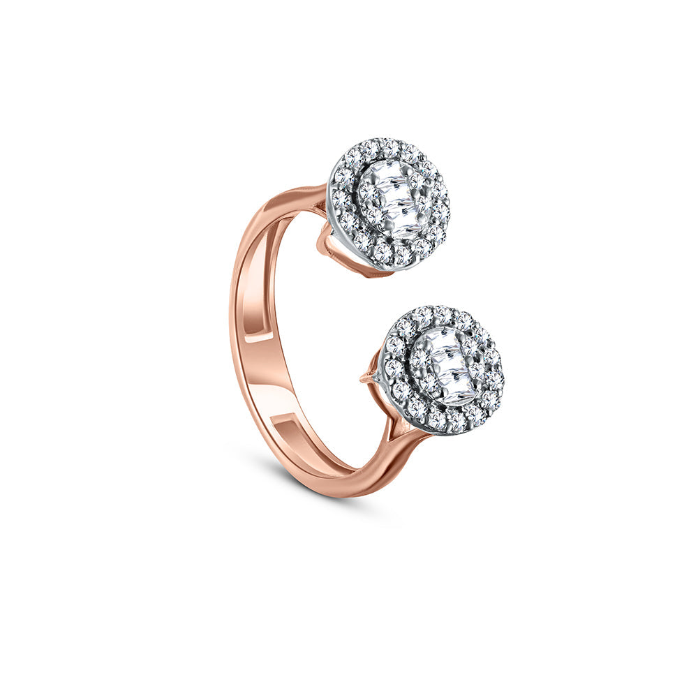 18K Rose gold Diamond Ring - E-R732S