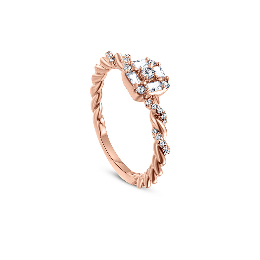 18K Rose gold Diamond Ring - E-R733X