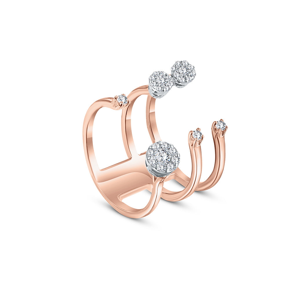 18k Rose Gold Diamond Ring - E-r737s – Eg Diamond