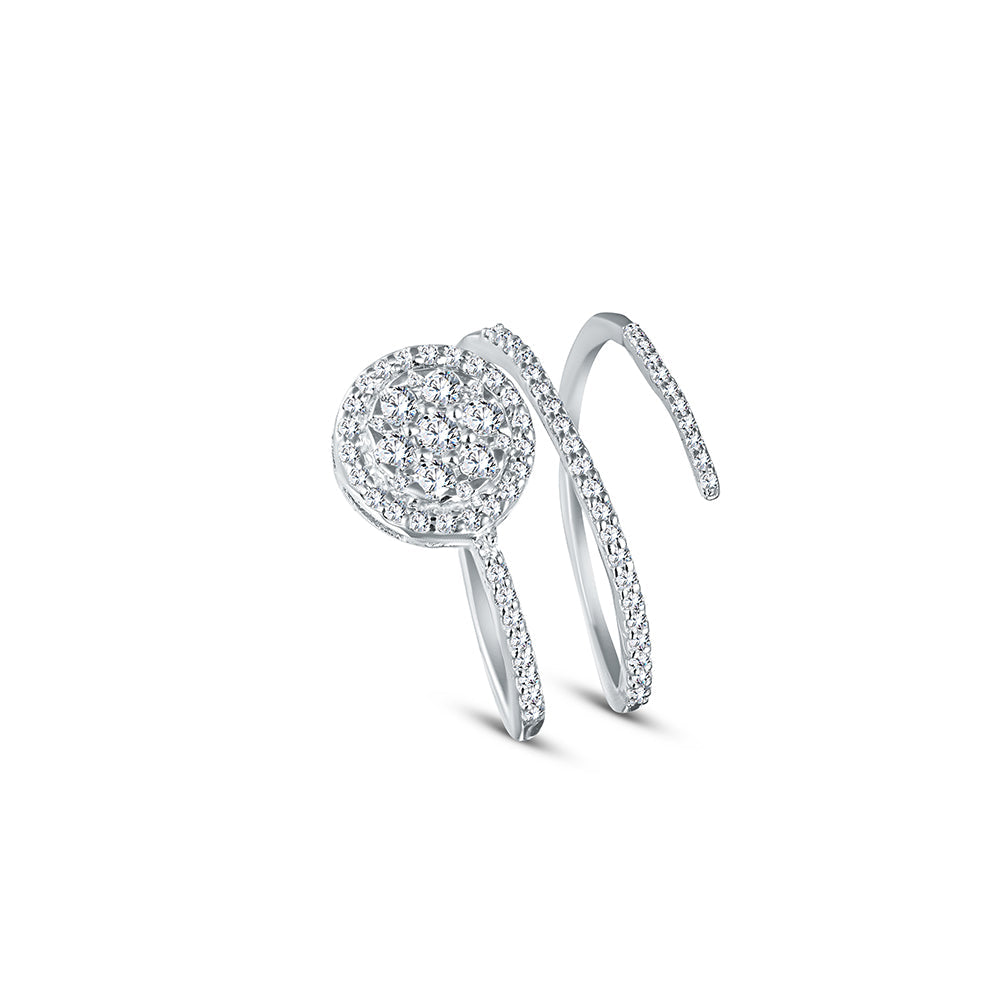 18K White gold Diamond Ring - E-R749S