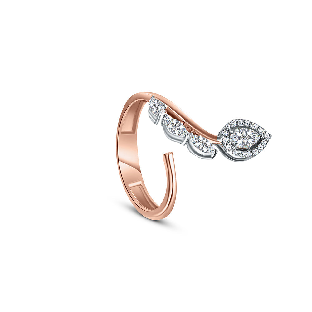 18K Rose gold Diamond Ring - E-R766S