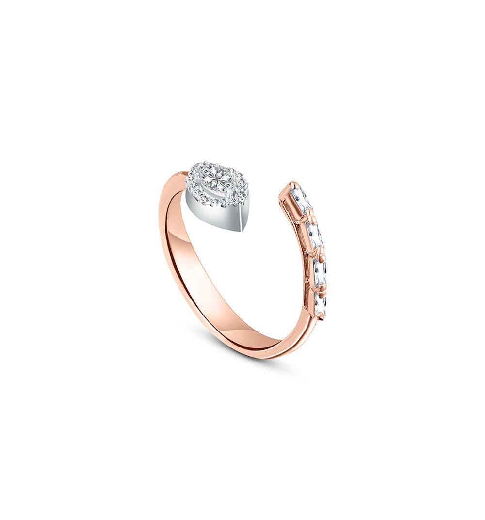 18K Rose gold Diamond Ring - E-R767S