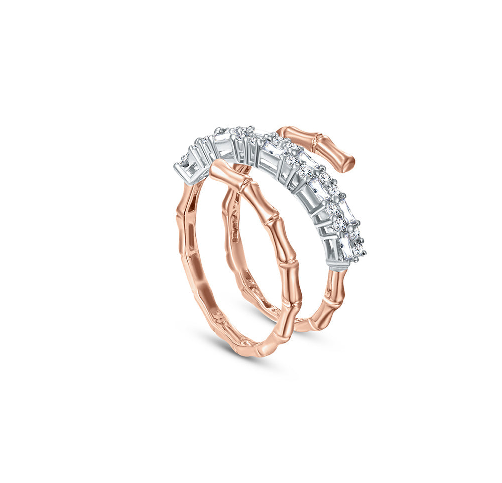 18K Rose gold Diamond Ring - E-R772S