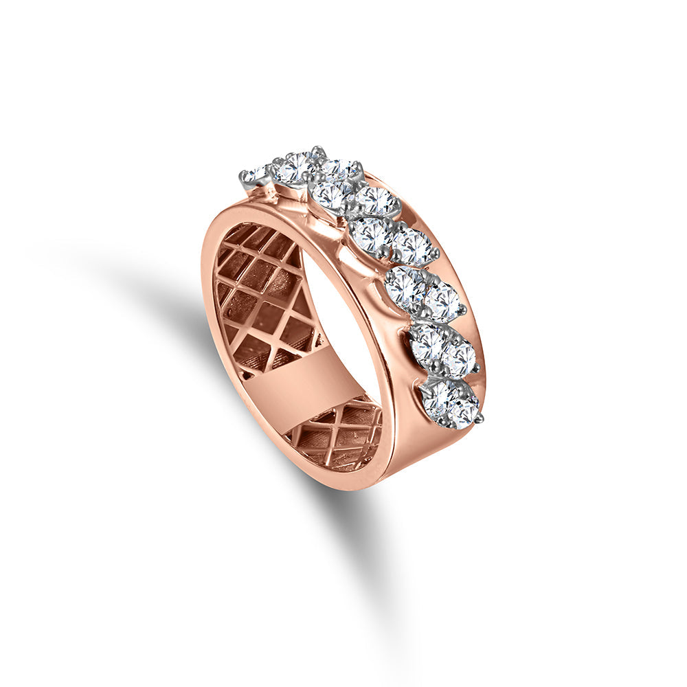 18K Rose gold Diamond Ring - E-W150S