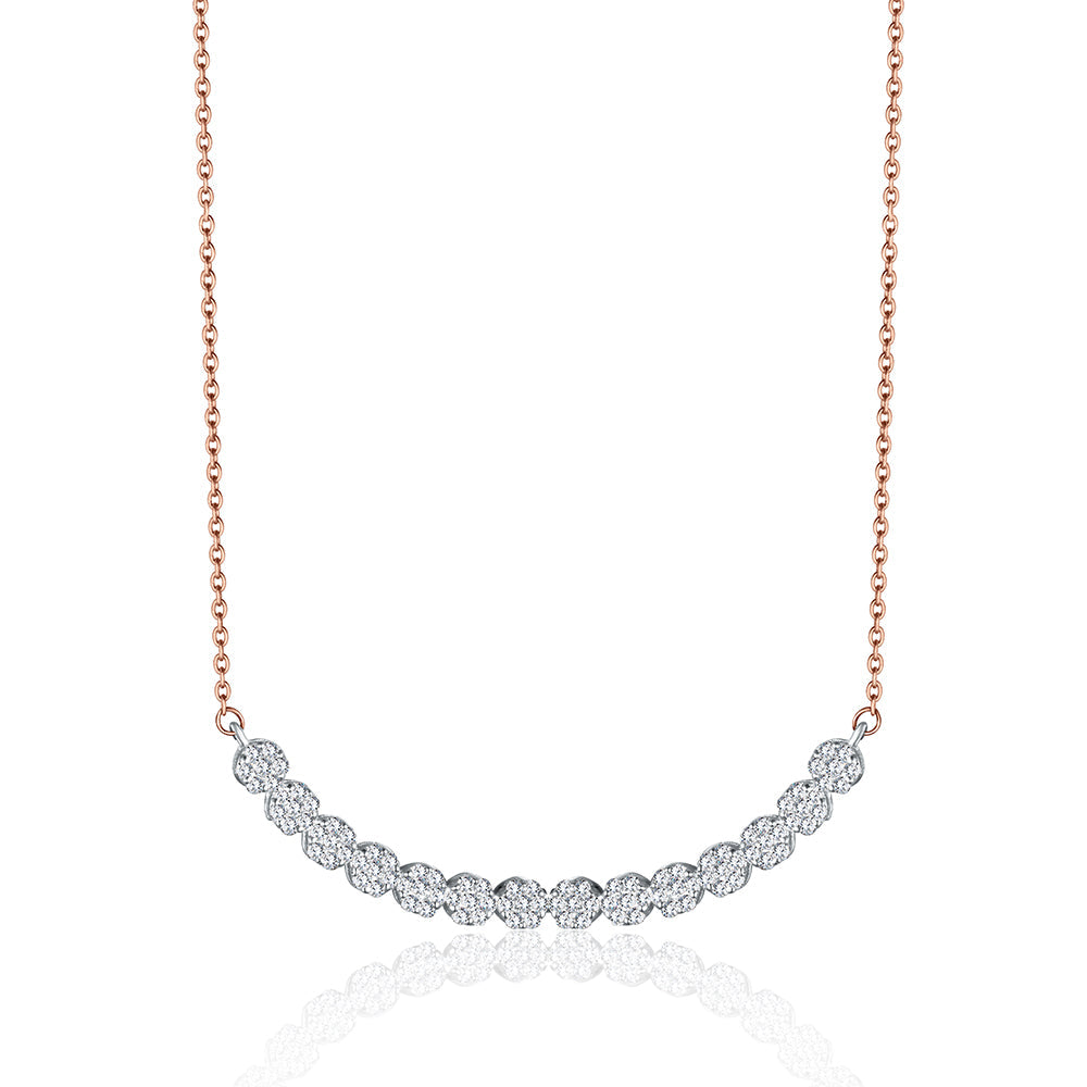 18K Rose gold Diamond Necklace - FHP19C