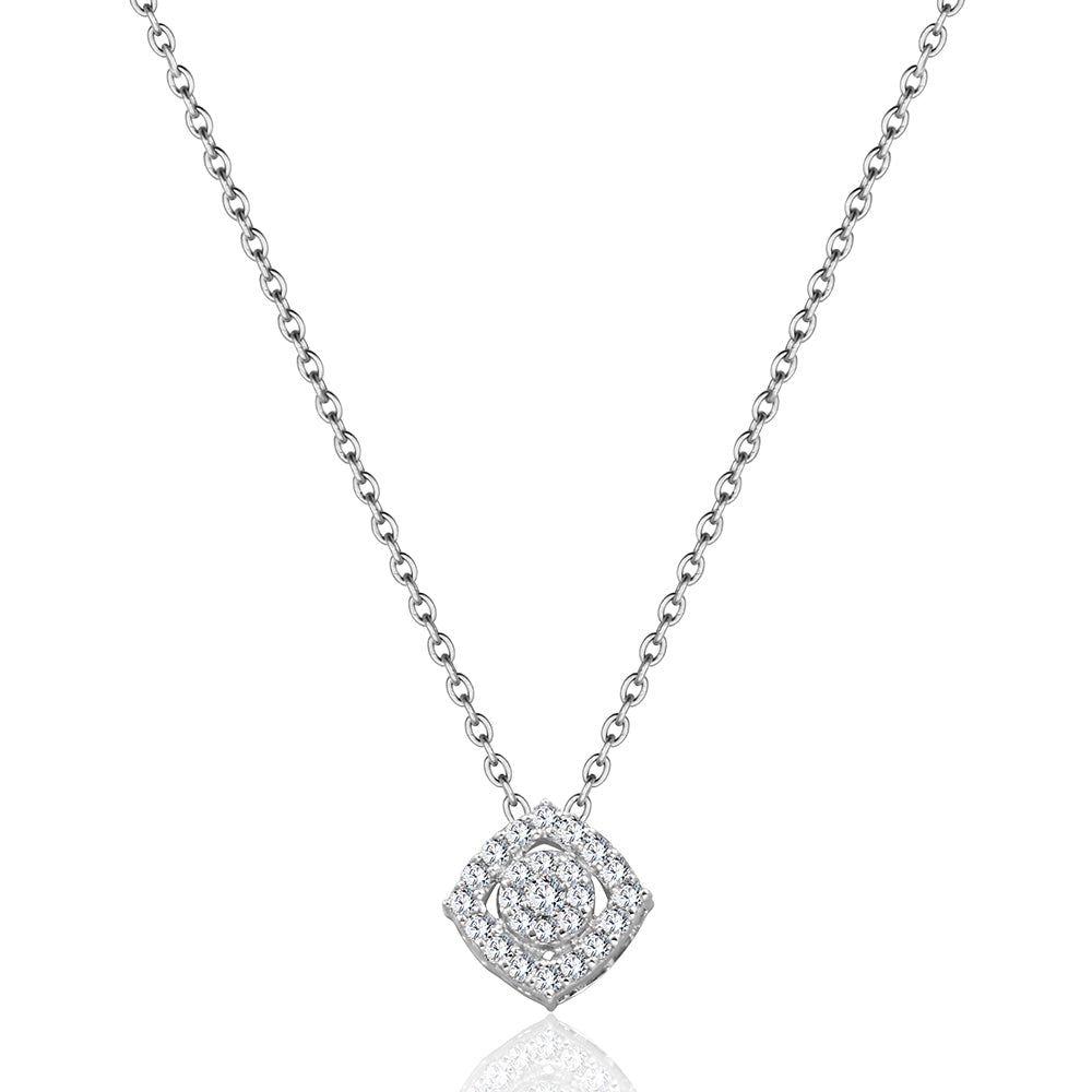 18K White gold Diamond Necklace - FP161