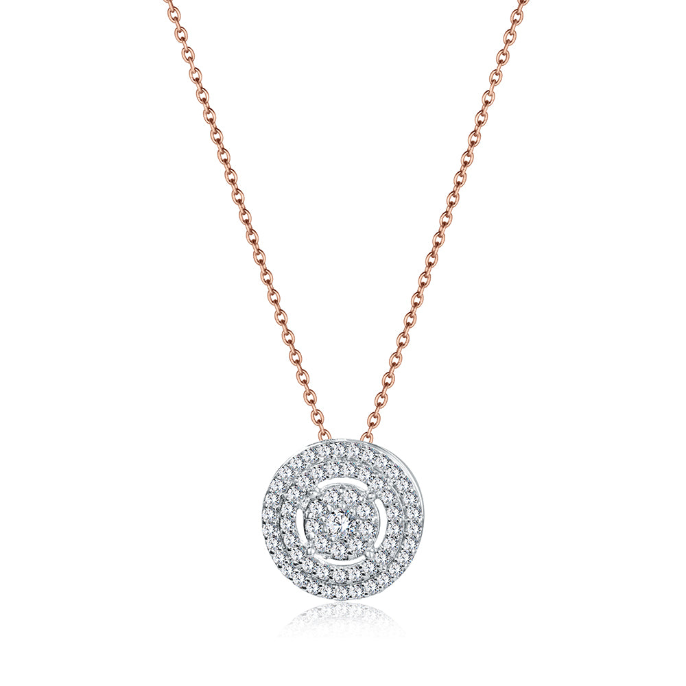 18K Rose gold Diamond Necklace - FP164