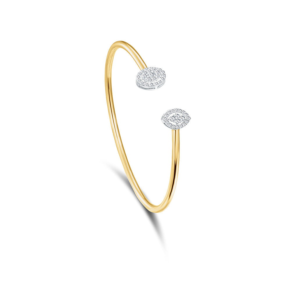 18K Yellow gold Diamond Bangle - HB73B