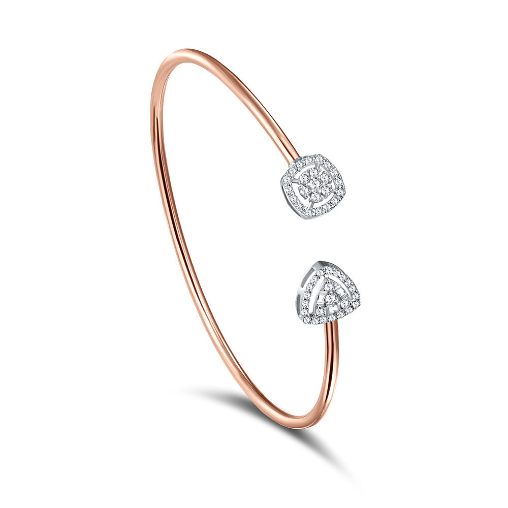 18K Rose gold Diamond Bangle - HB79B