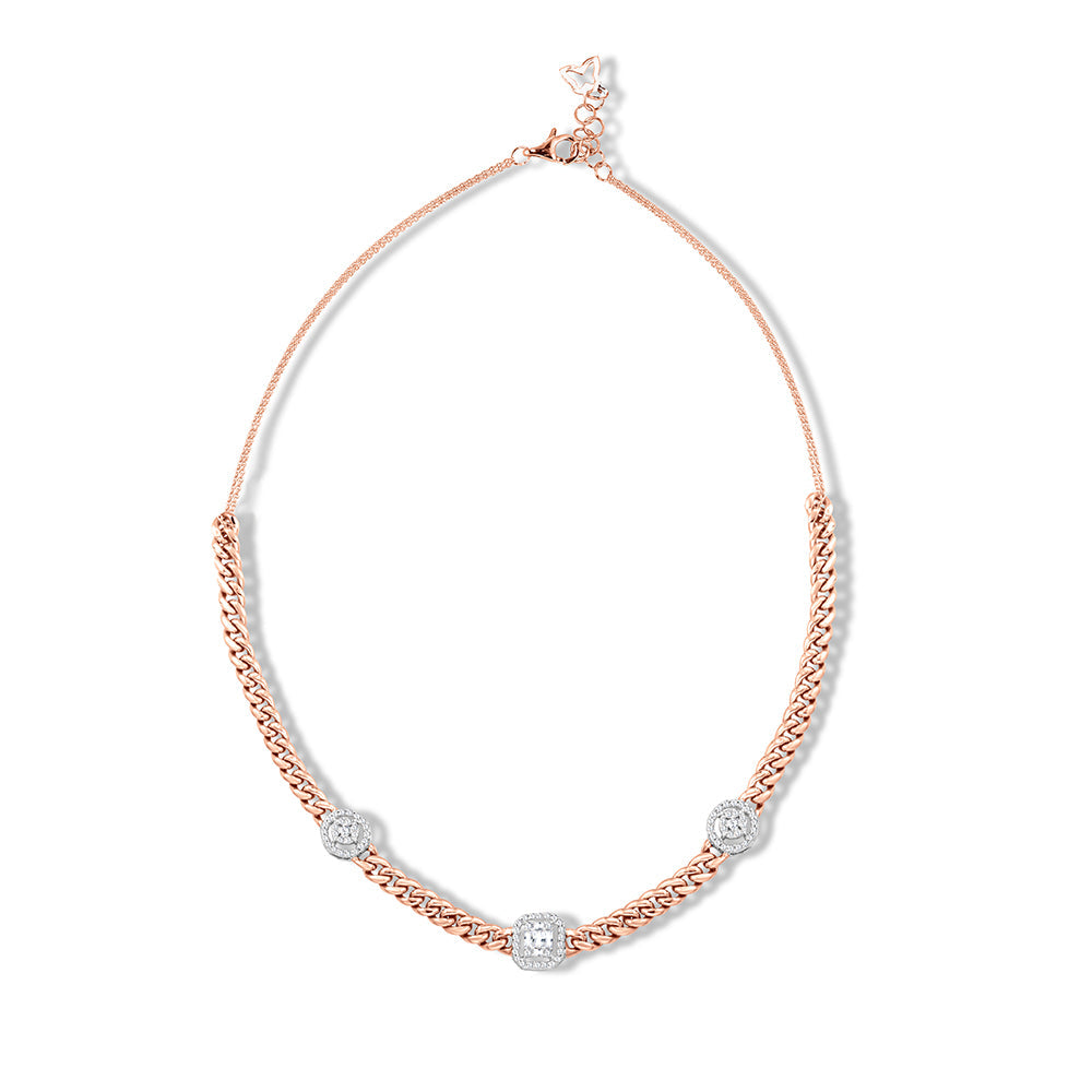 18K Rose gold Diamond Collier - HN106