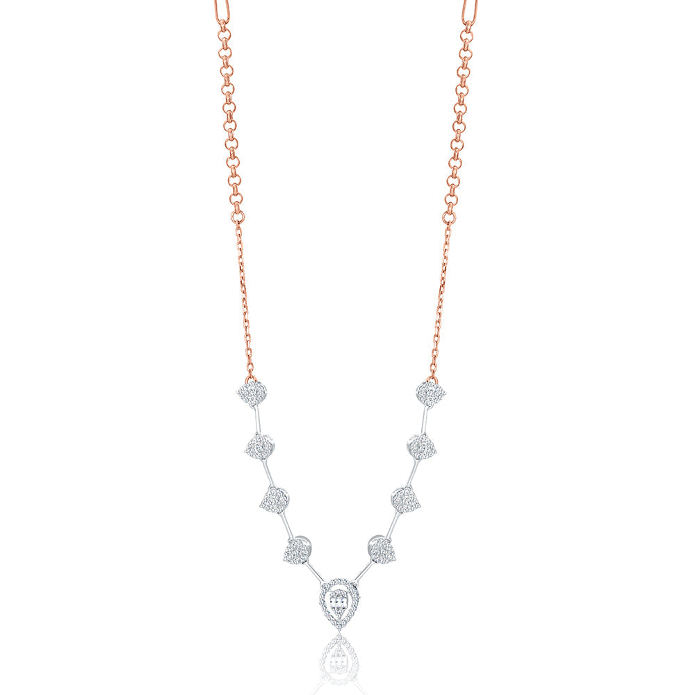 18K Rose gold Diamond Collier - HN87