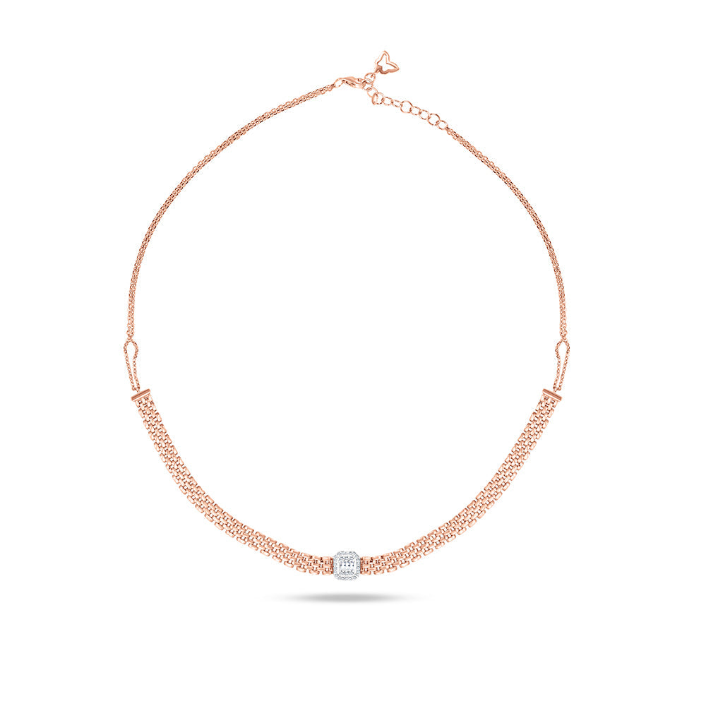 18K Rose gold Diamond Collier - HN99