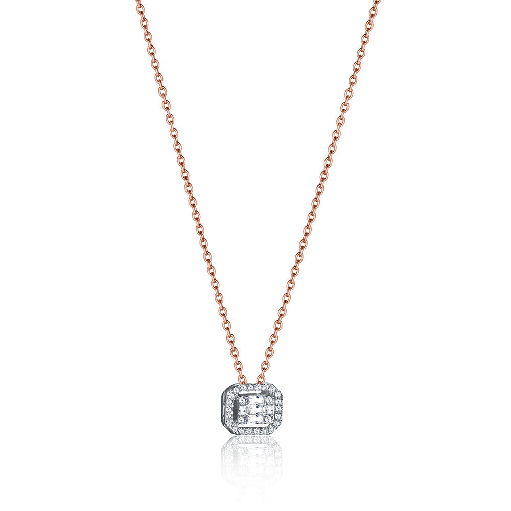 18K Rose gold Diamond Necklace - HP03