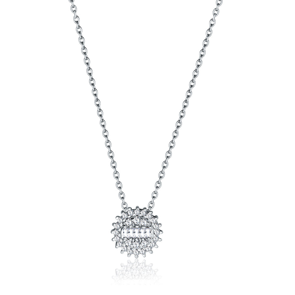 18K White gold Diamond Necklace - HP164