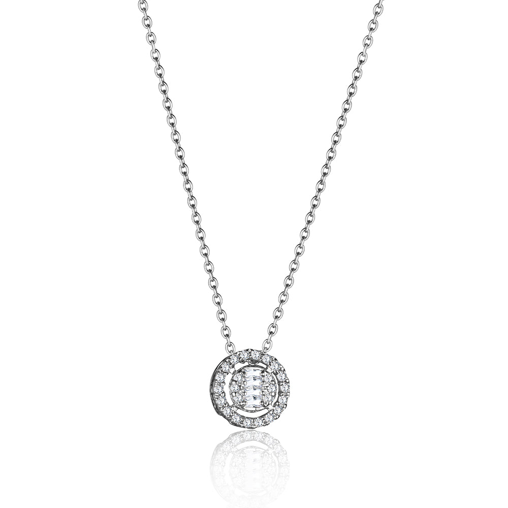 18K White gold Diamond Necklace - HP166