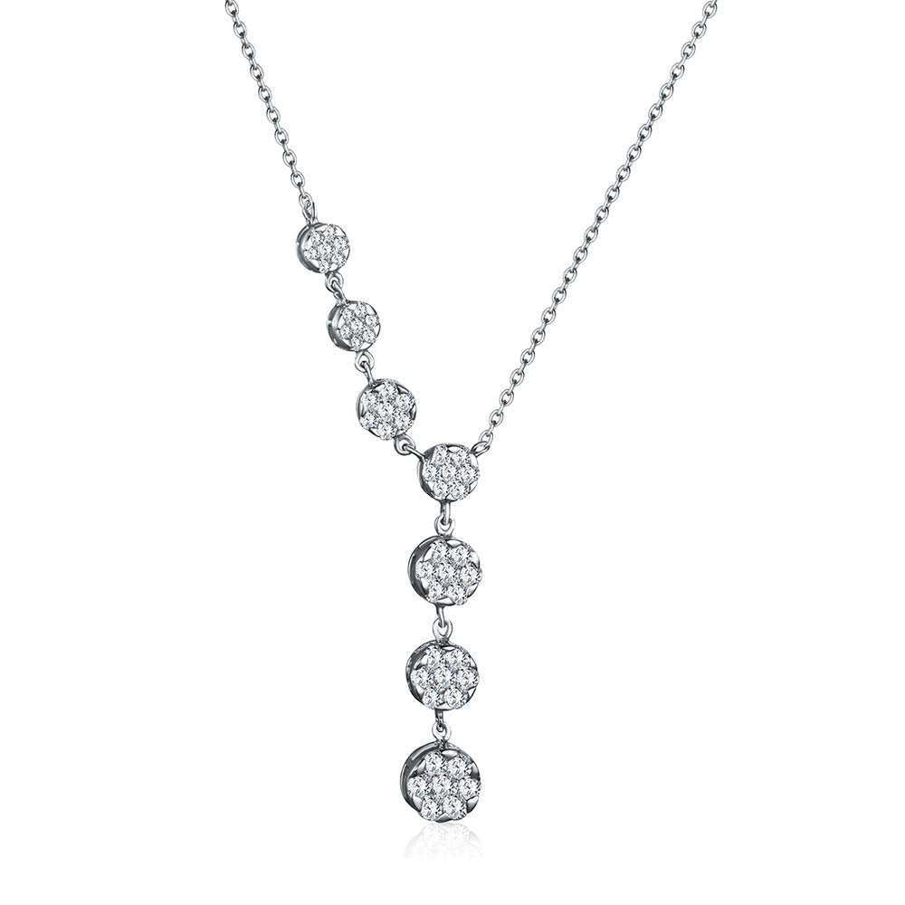 18K White gold Diamond Necklace - HP18