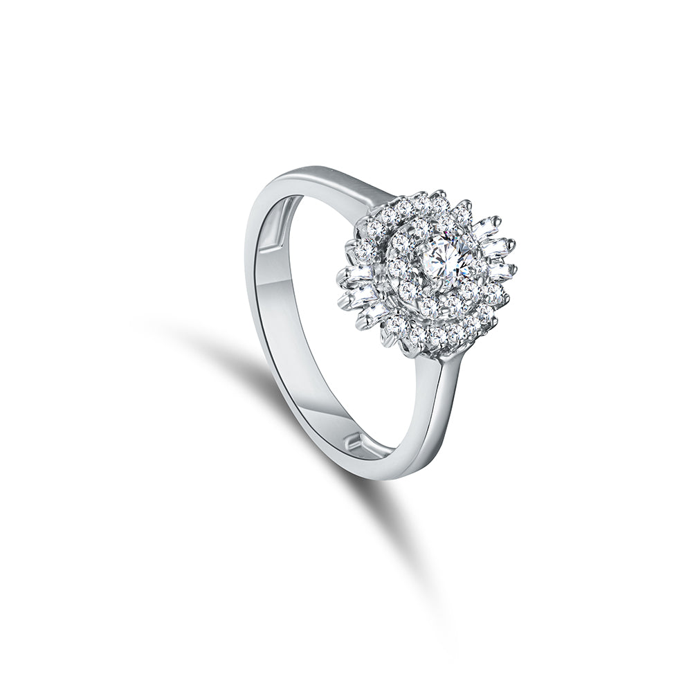 18K White gold Diamond Ring - IA221