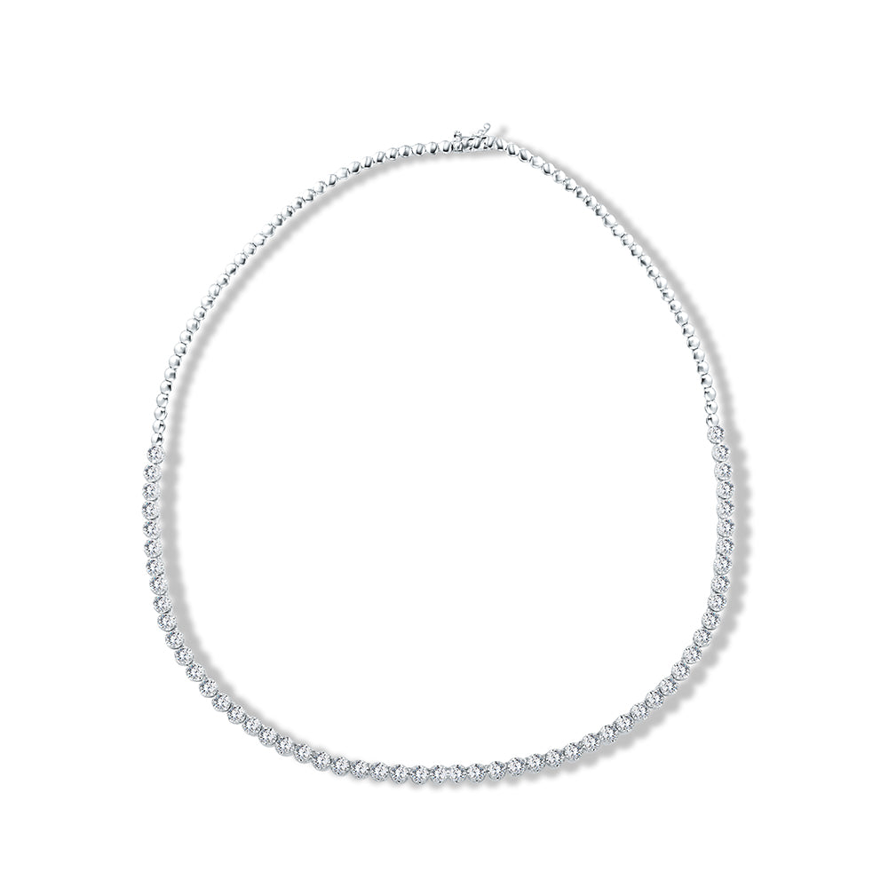 18K White gold Diamond Necklace - INK39