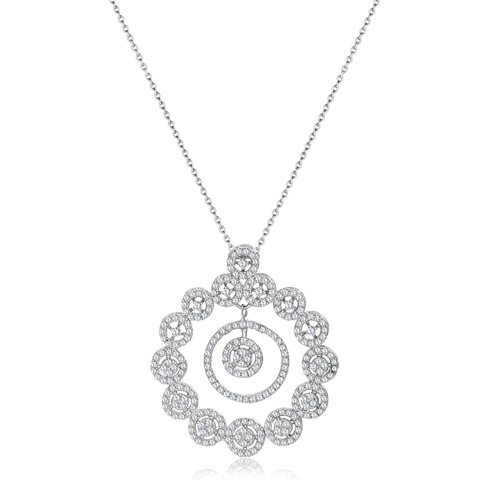 18K White gold Diamond Necklace - IP453