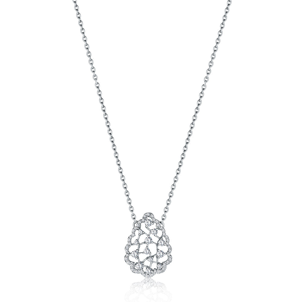 18K White gold Diamond Necklace - IPQ27