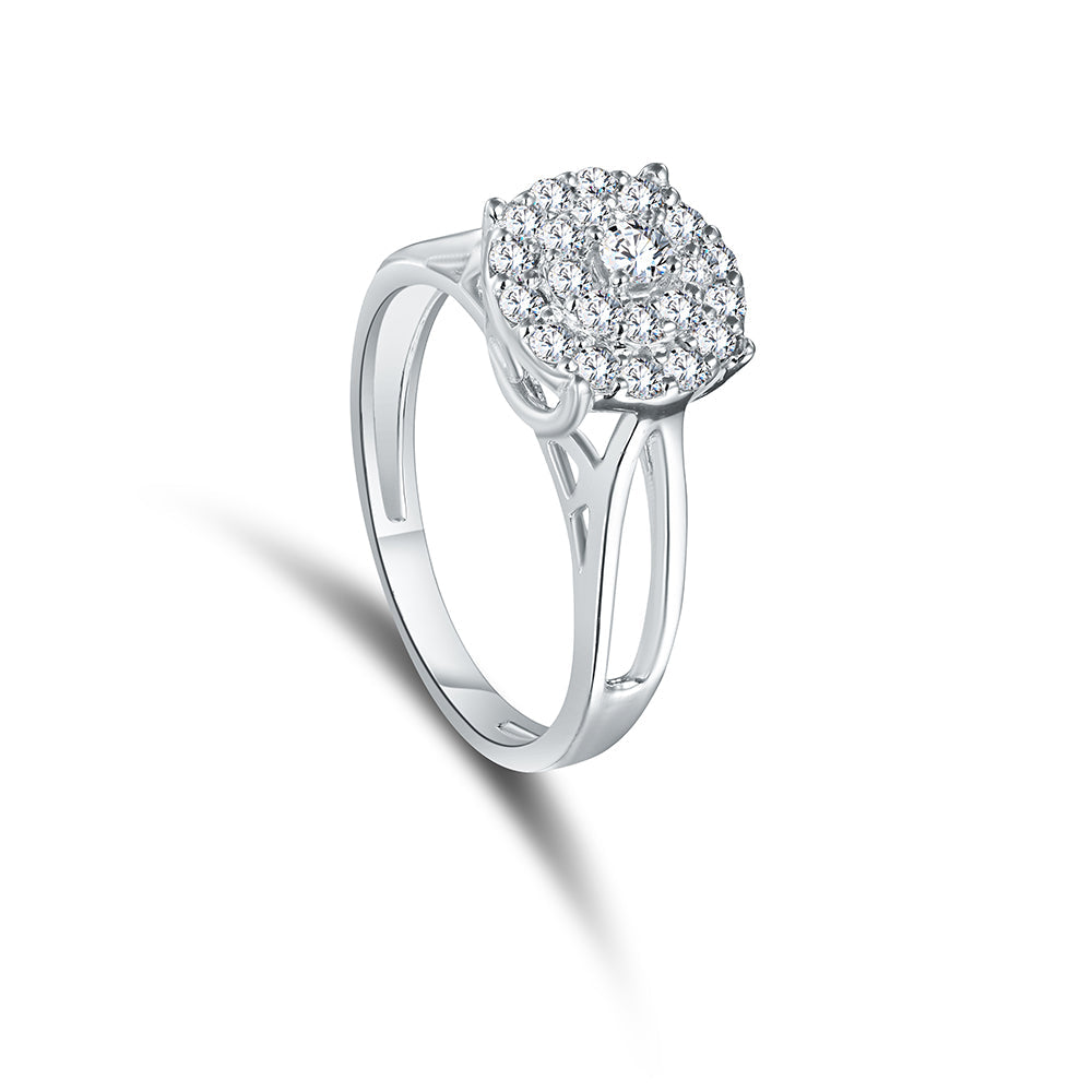 18K White gold Diamond Ring - IR402