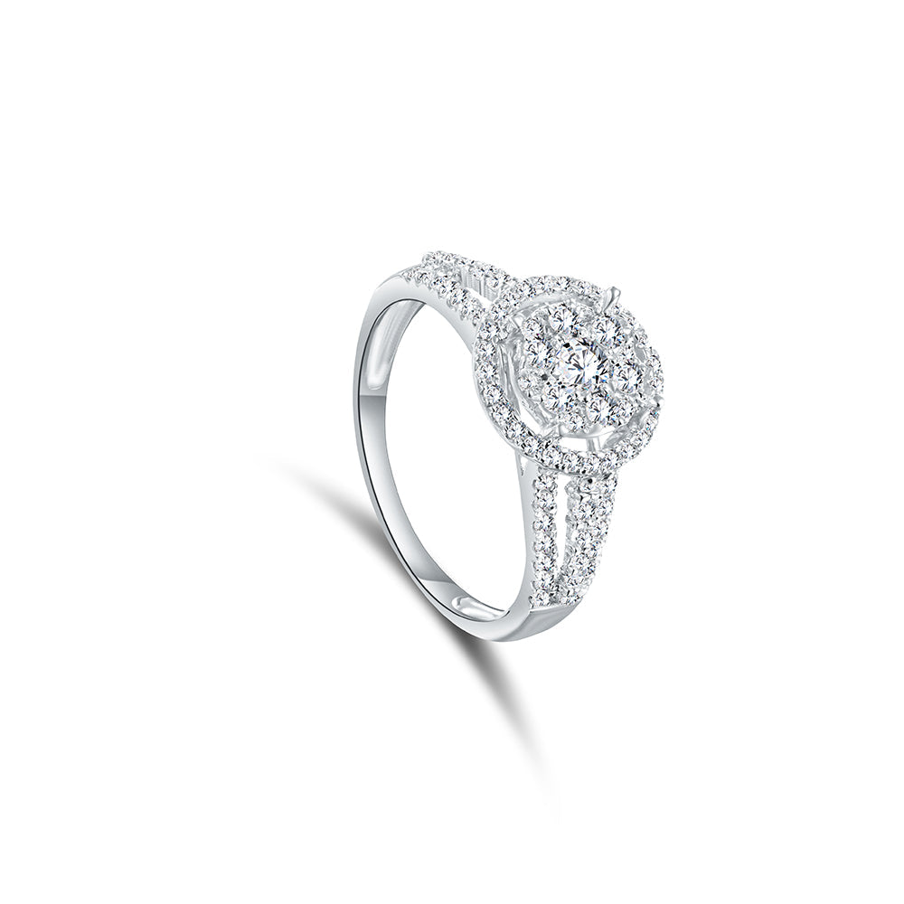 18K White gold Diamond Ring - IRQ10