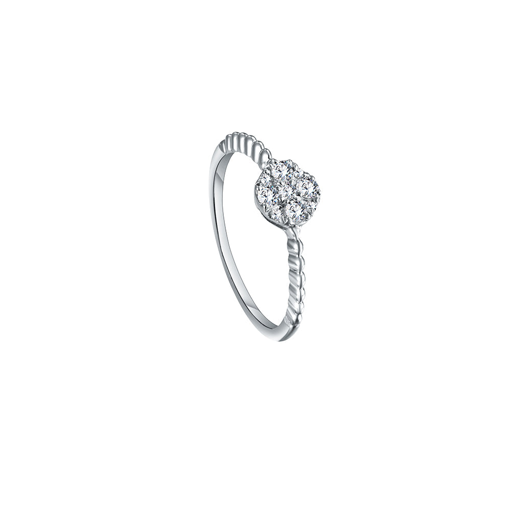 18K White gold Diamond Ring - IRQ61