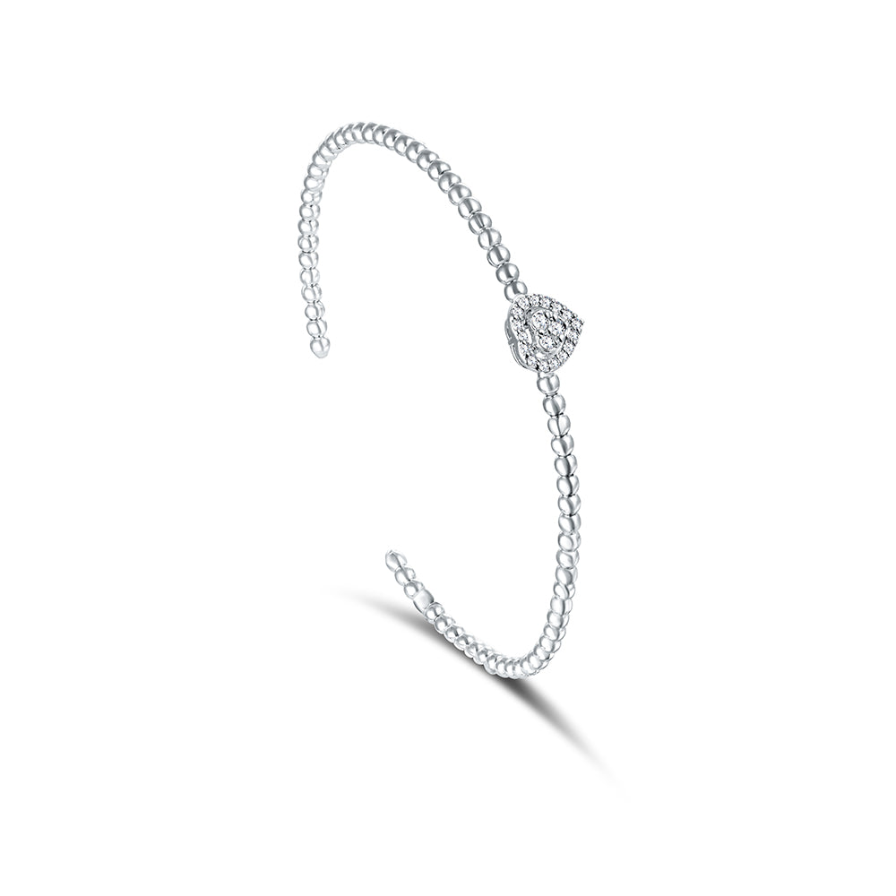 18K White gold Diamond Bangle - ISH100B