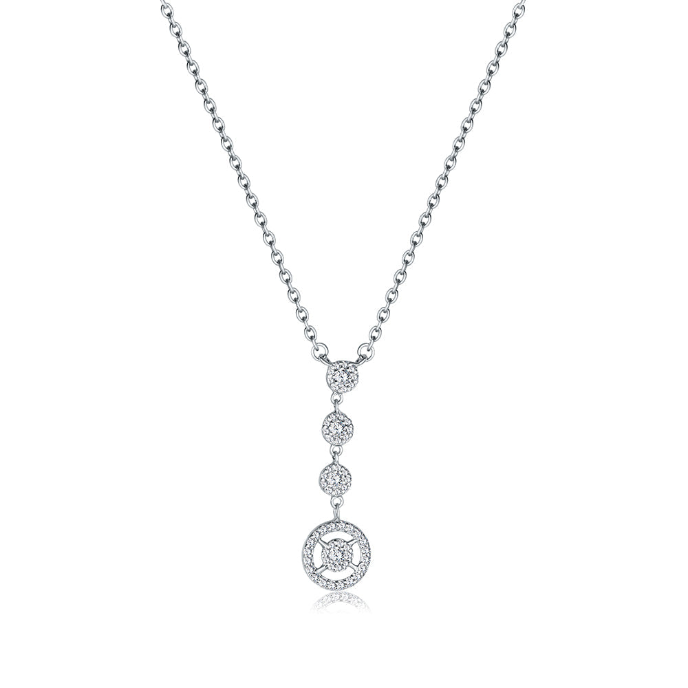 18K White gold Diamond Necklace - ISH41N