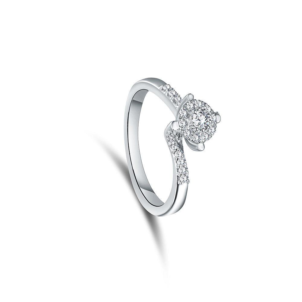 18K White gold Diamond Ring - MF37B