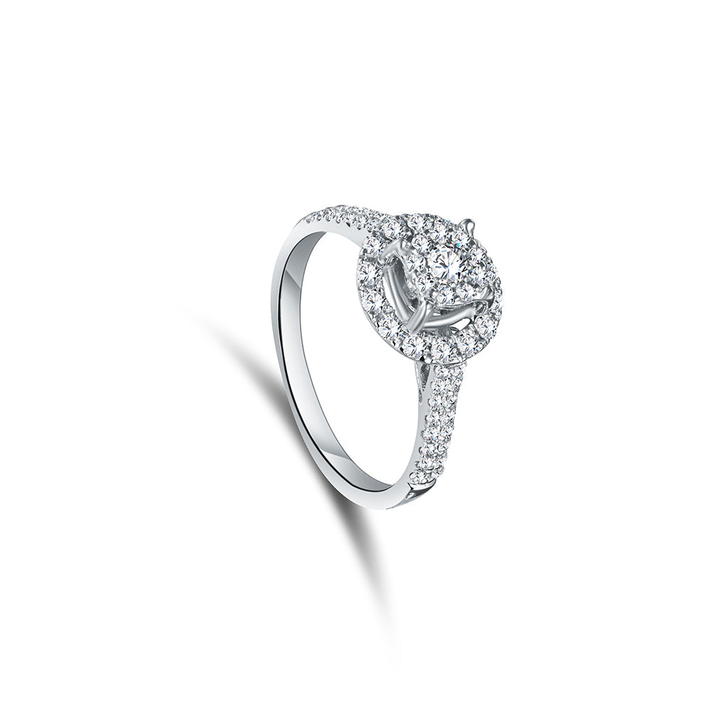 18K White gold Diamond Ring - QR43