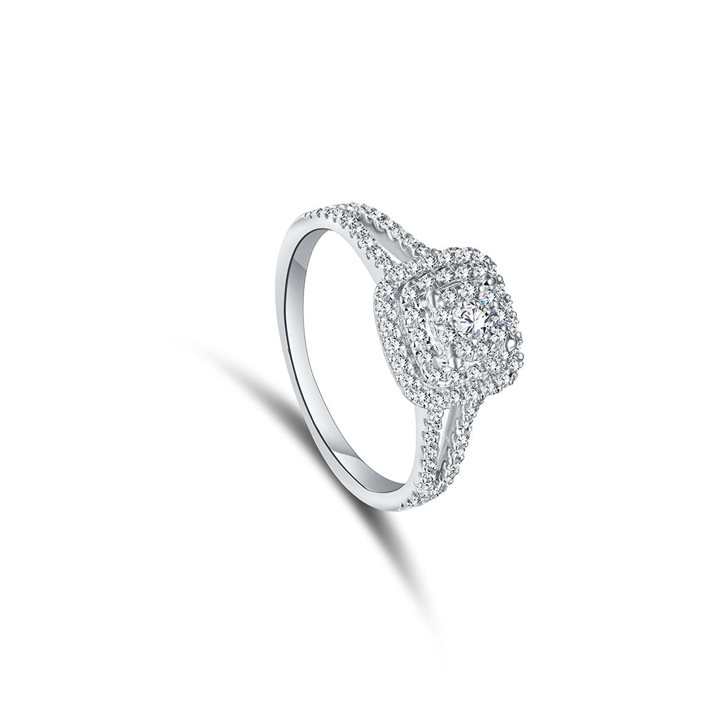 18K White gold Diamond Ring - QR65