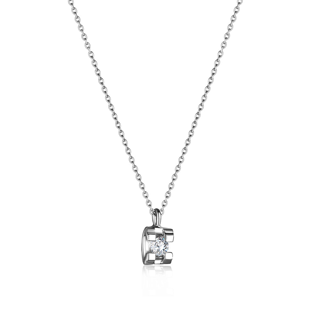 18K White gold Diamond Necklace - SO711P