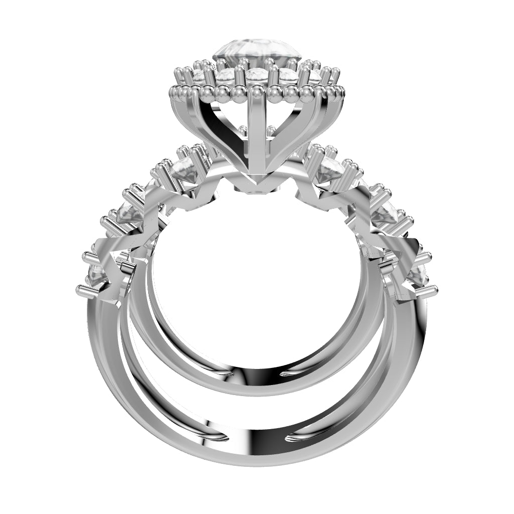 18K White Gold Diamond TWINS 3D - E-T630S