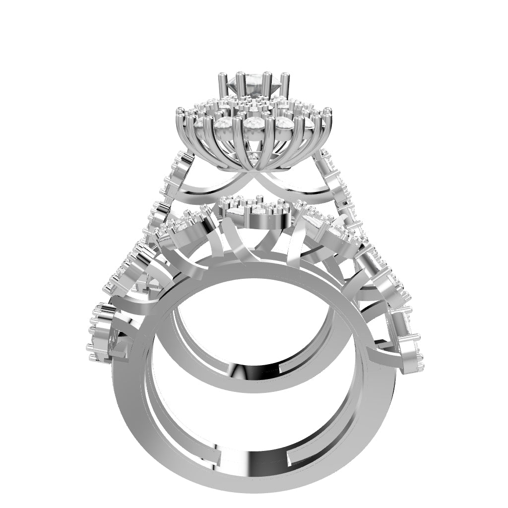 18K White Gold Diamond TWINS 3D - E-T620X – EG Diamond